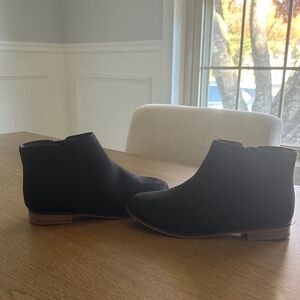 Girls black suede bootjes
